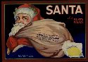 vintage santa fruit label