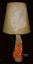 vintage tropical art deco lamp, tiki lamp