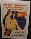 vintage art deco Luckies ad flapper