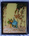 vintage art deco reverse painted picture