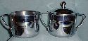 vintage art deco chrome sugar and creamer