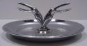 vintage art deco chrome ashtray