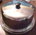 vintage art deco chrome cake saver