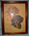 vintage picture dachshund dog  $28.00