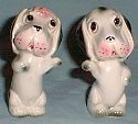 vintage bloodhound salt and pepper shakers