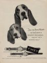 vintage Timex ad with Bassett Hound dogs