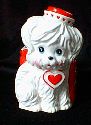 bichon frise figurine planter