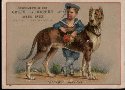 antique victorian trade card, Great Dane