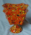 Antique HANDBLOWN, ART DECO MULTI-COLORED MILLEFIORI Art Deco Czechoslovakian Urn or vase