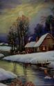 Adirondack cabin print camping